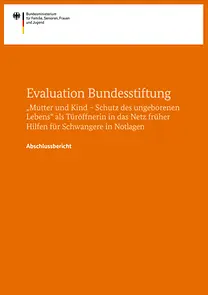 Publikationscover Abschlussbericht – Evaluation Bundesstiftung