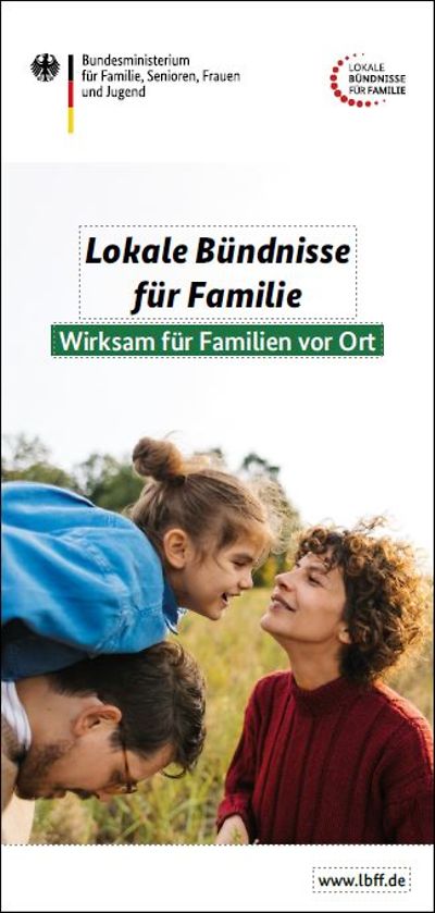 Cover des Flyers "Lokale Bündnisse für Familie"